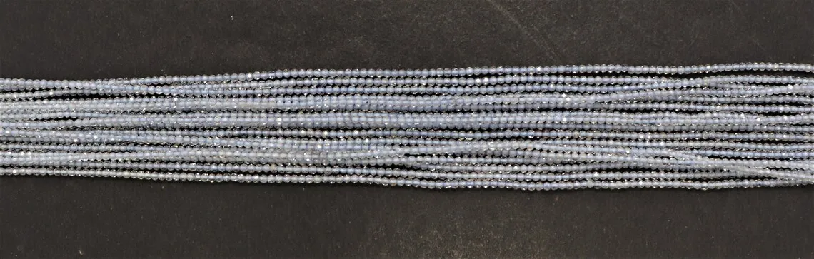 Blue Topaz Coated Faceted Rondelle Beads Natural Blue Topaz Gemstone Loose Beads For Jewelry Making Wholesale Bulk