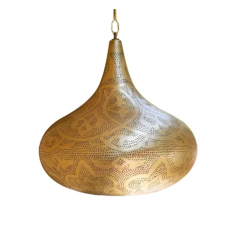 Gold Polished Metal Arabic Moroccan Hanging Lamp Modern Designer Hanging Lights for Home Decoration at Lowest Price From India