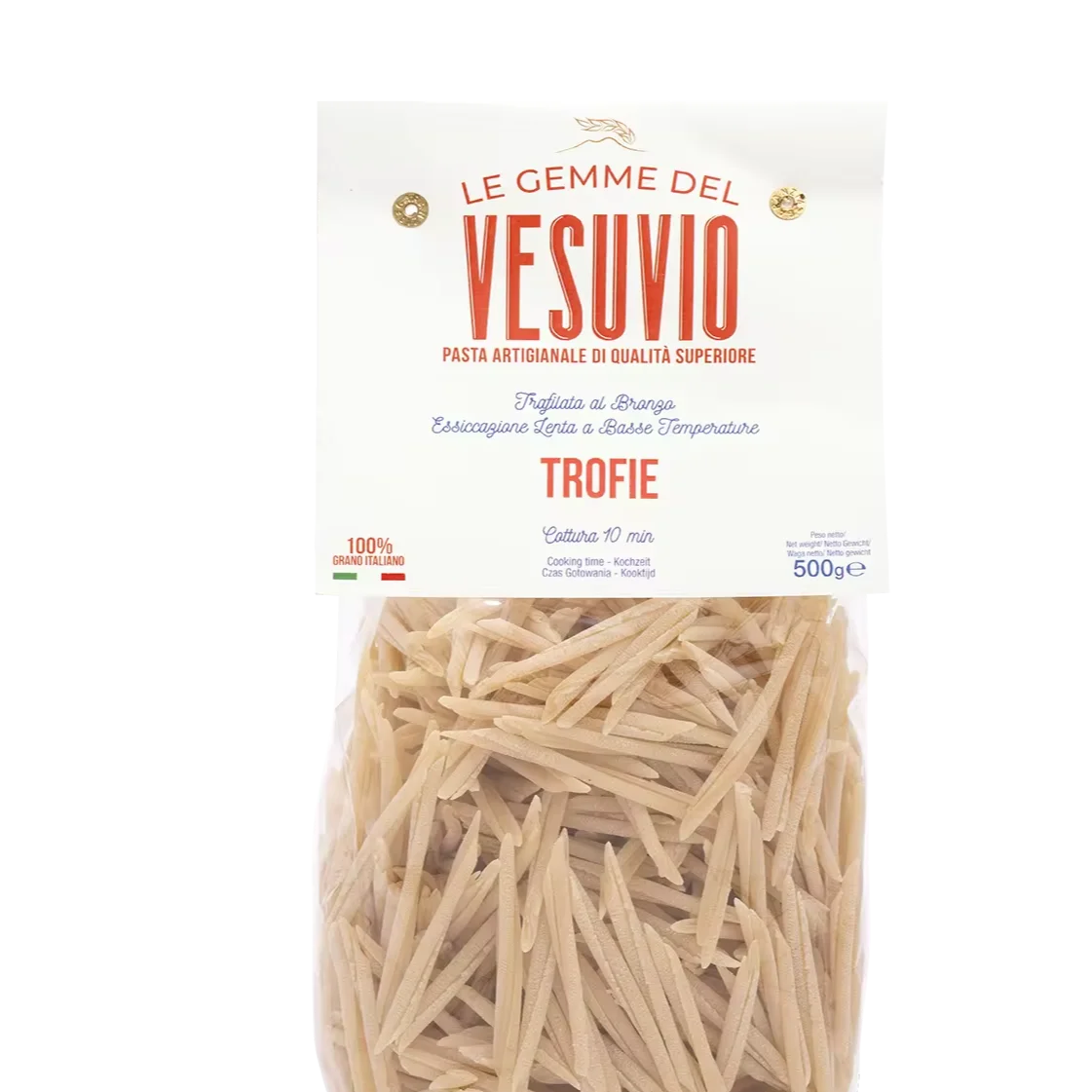 Artisanal Trofie 100% from Naples  Healthy Gourmet Italian pasta traditional for food lovers