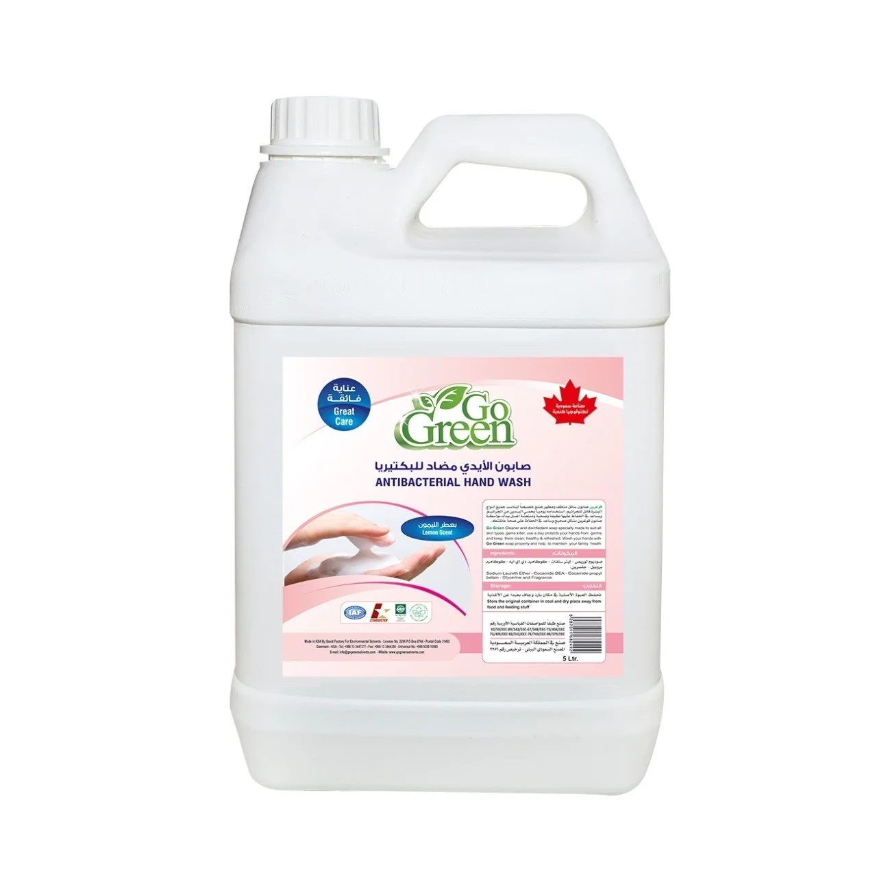 Lemon Foaming Anti-Bacterial Hand Soap 5 ltr Refreshing formula with antibacterial properties for effective hand washing.