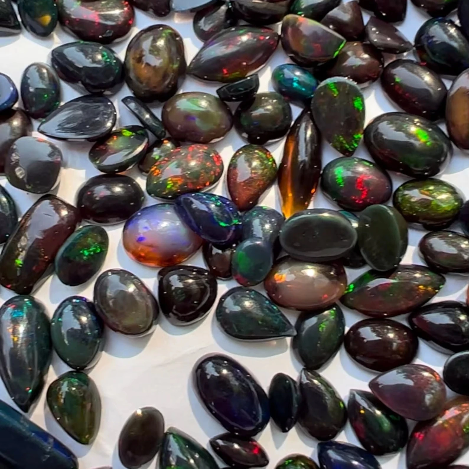 Shiny Natural Ethiopian Black Opal Gem Stones   Lot For Making Jewelry Rings Pendants At Best Price AAA+ Grade Quality