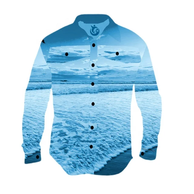 White and baby blue tribal design Polynesian t-shirt Cheap Price Custom chuuk LOGO Printing T shirts for Men/Women beach shirt