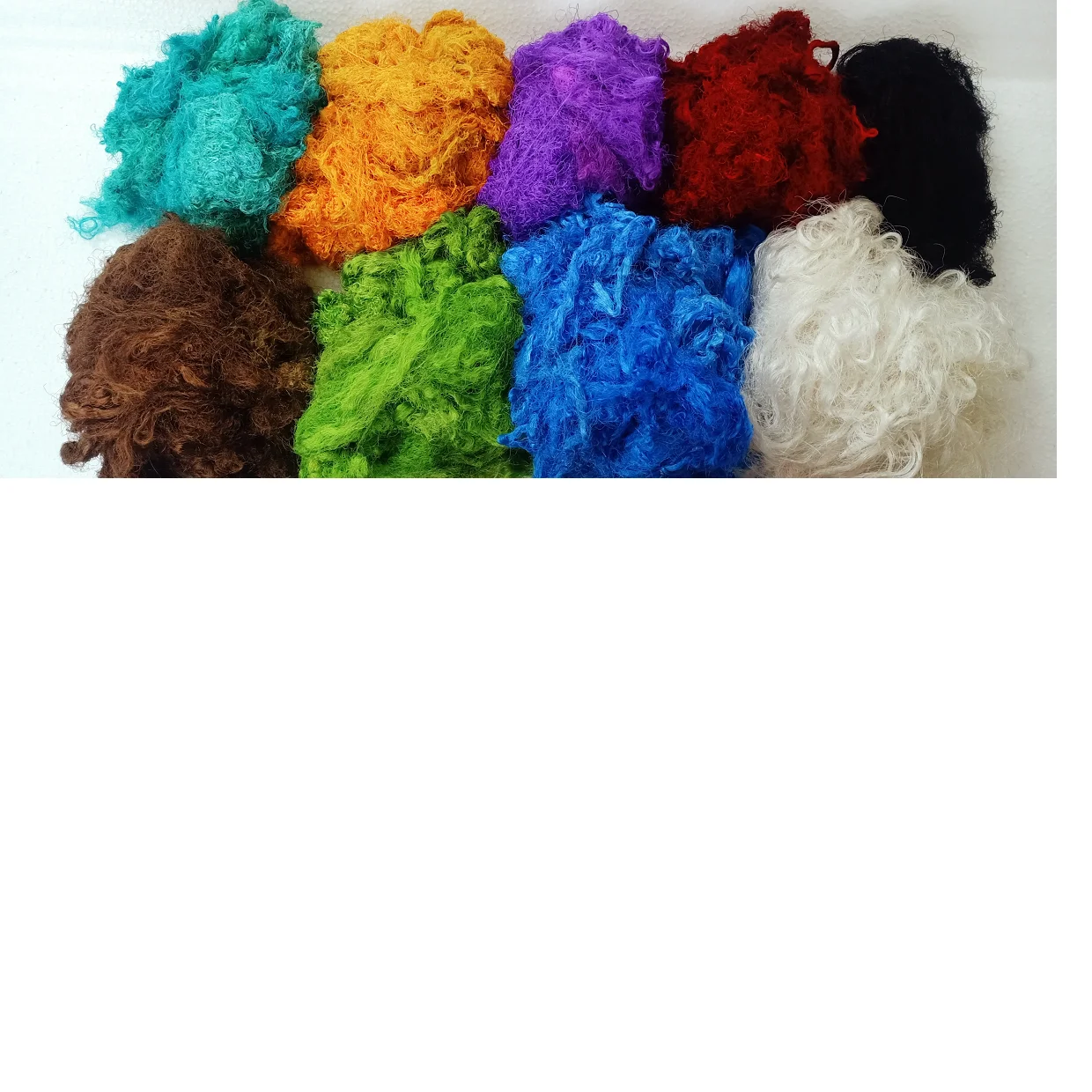 custom made dyed single solid colored sari silk waste fiber made from recycled sari silk waste ideal for textile spinners