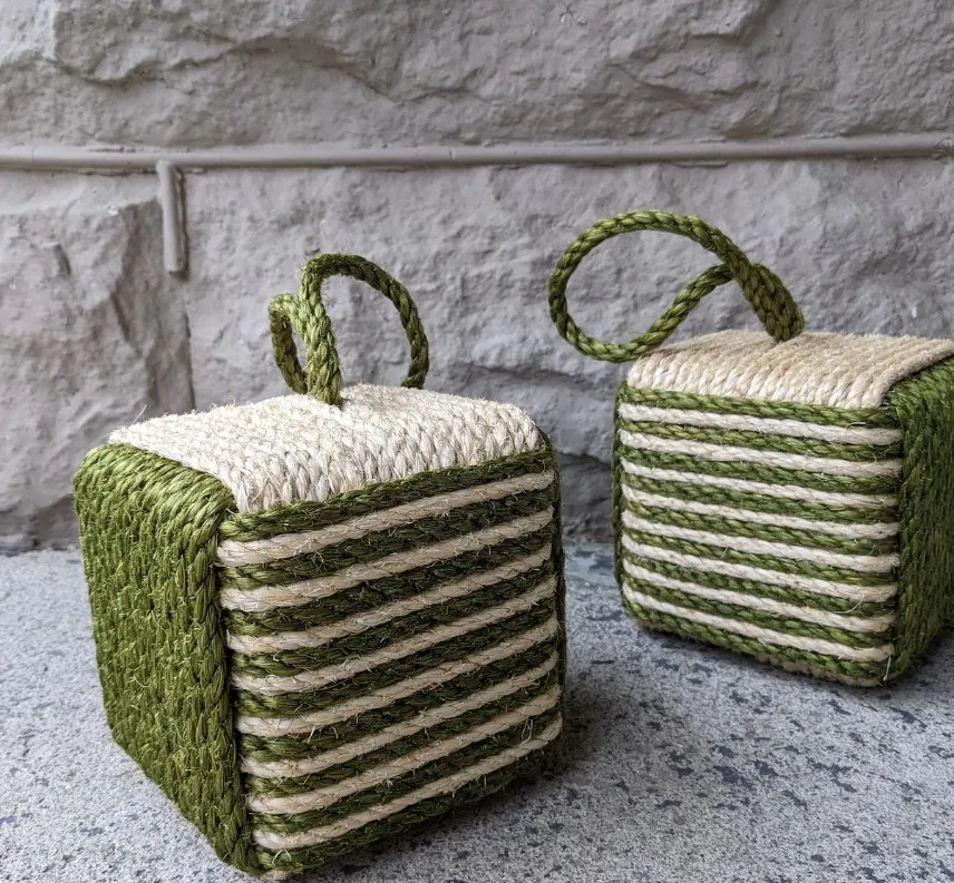 Rope knitted Doorstop | Heavy chunky Rope Door Stop