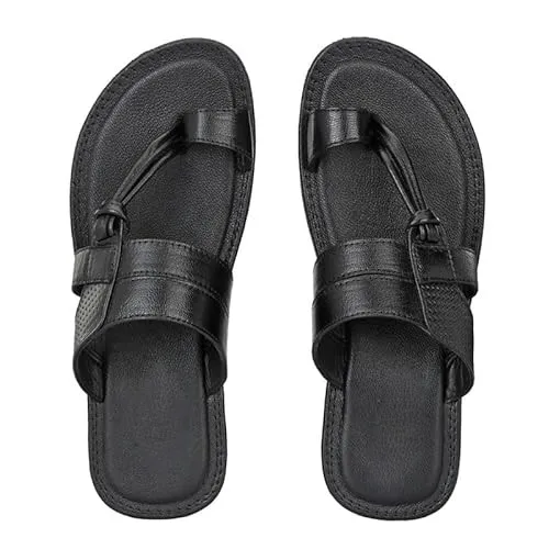 wholesale men genuine leather slippers fashion Comfortable Men slippers Custom Logo Hard-Wearing Flat Pu sole