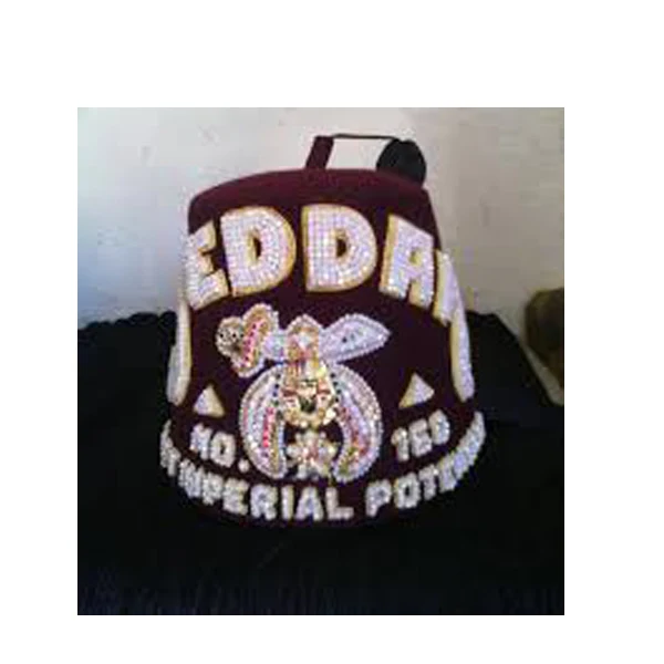 Шляпа Masonic Fez вудбери антиквариат онлайн Shriner Bejeweled шляпа легиона