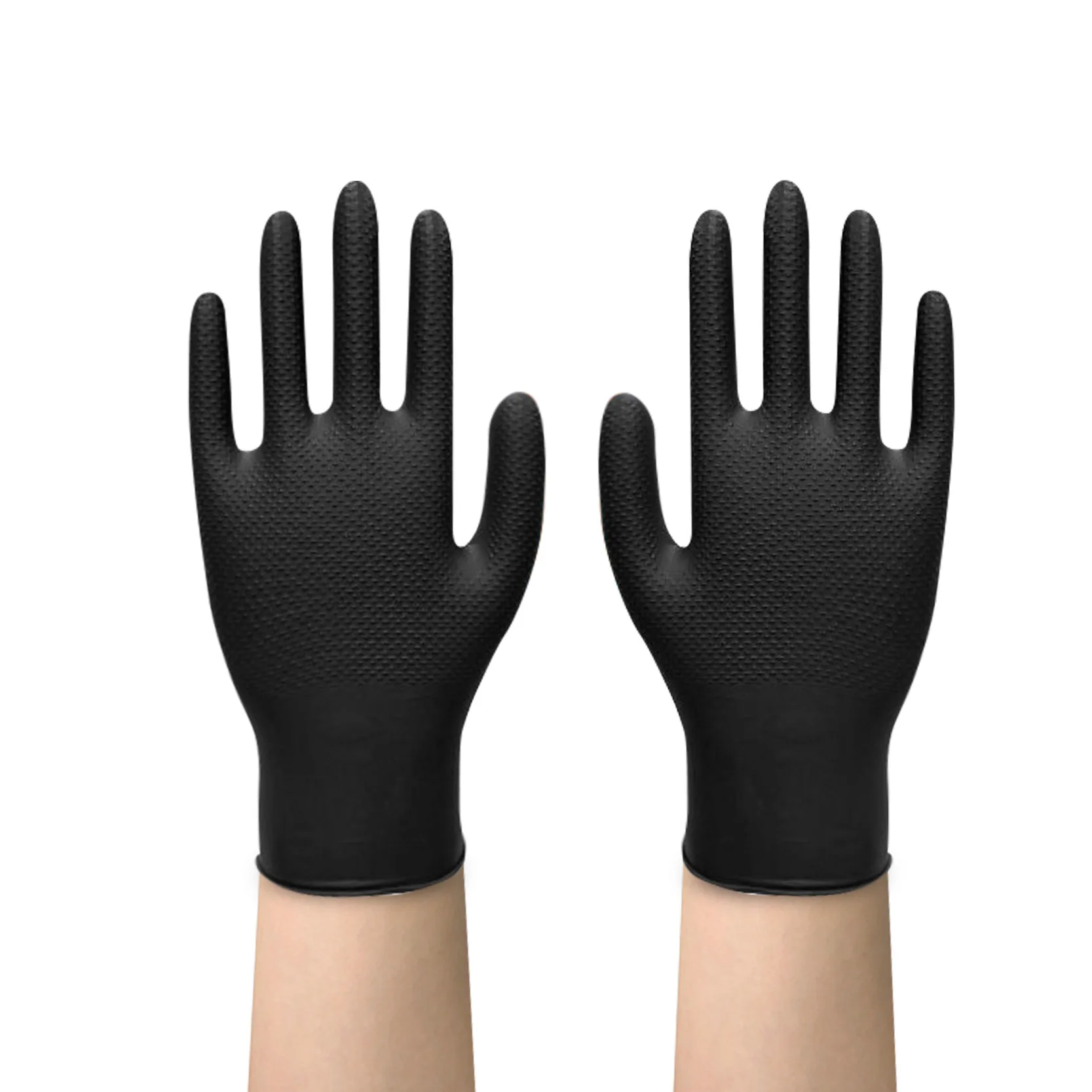 wholesale  colorful pink green clean food kitchen hotel Nail art Manicure blend nitrile with vinyl beauty salon glove