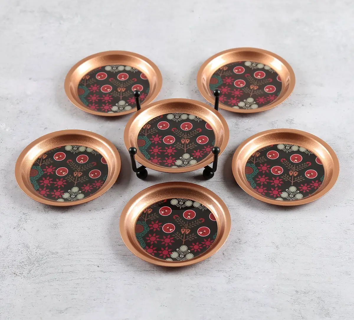 Custom Metal Copper Coasters Cup Mat Beer Coaster Table Decor Amazing Cut work Design Round Shape Best Quality