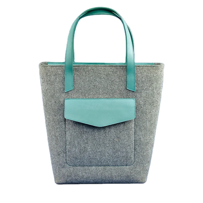 Hot selling good quality fashion custom shopping Felt leisure tote bag made in China