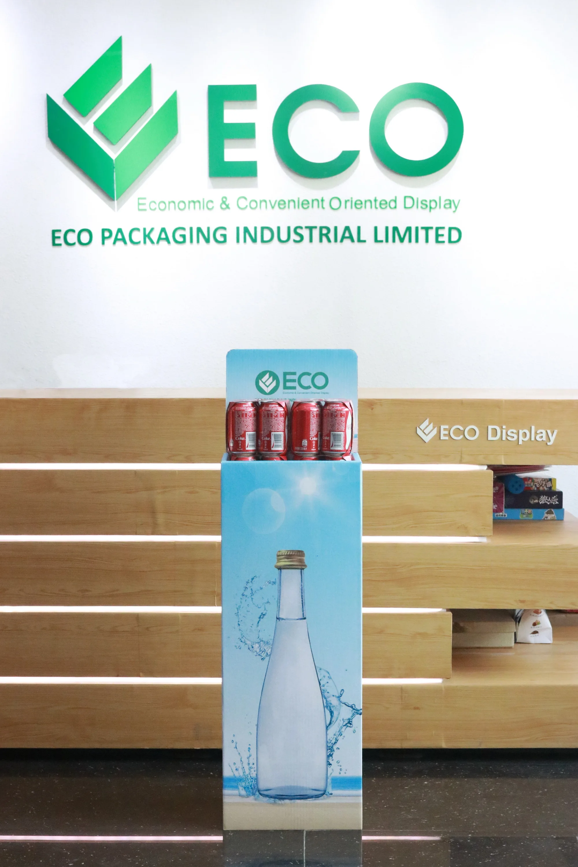 Custom Auto Lift Display Stand Supermarket Floor Standing Retail Rack Automatic Rising-Lowering Cardboard Stand Recyclable