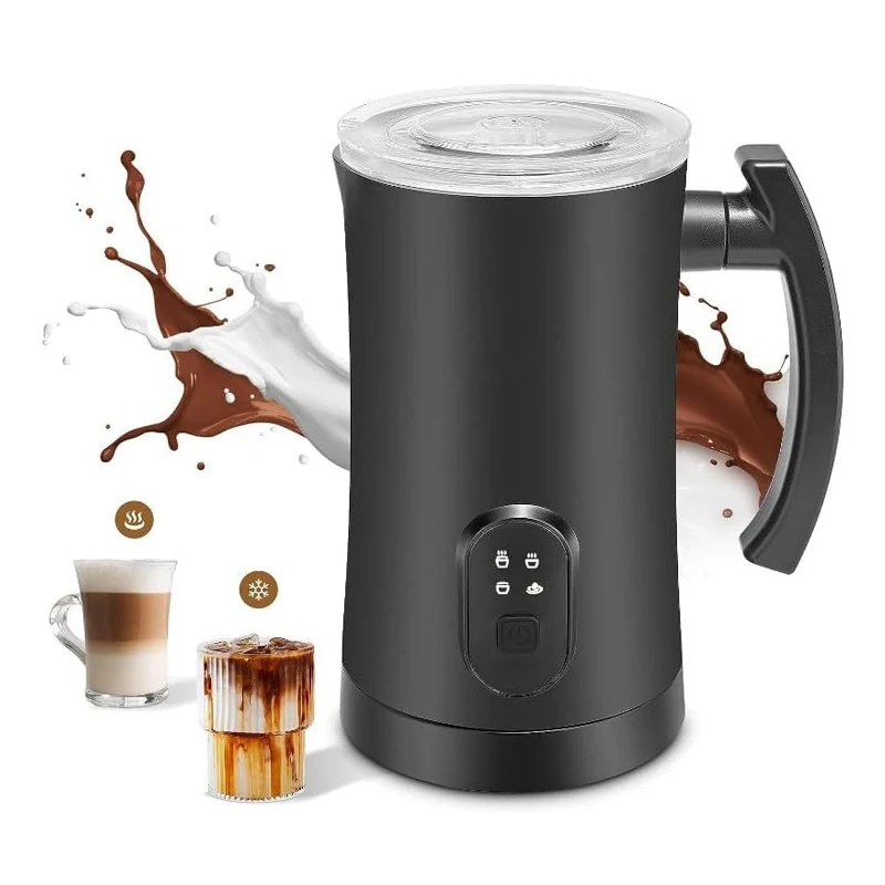 4 In 1 Electric Milk Frother Multifunctional Milk Steamer and Frother 350ml Automatic Warm and Cold Foam Maker