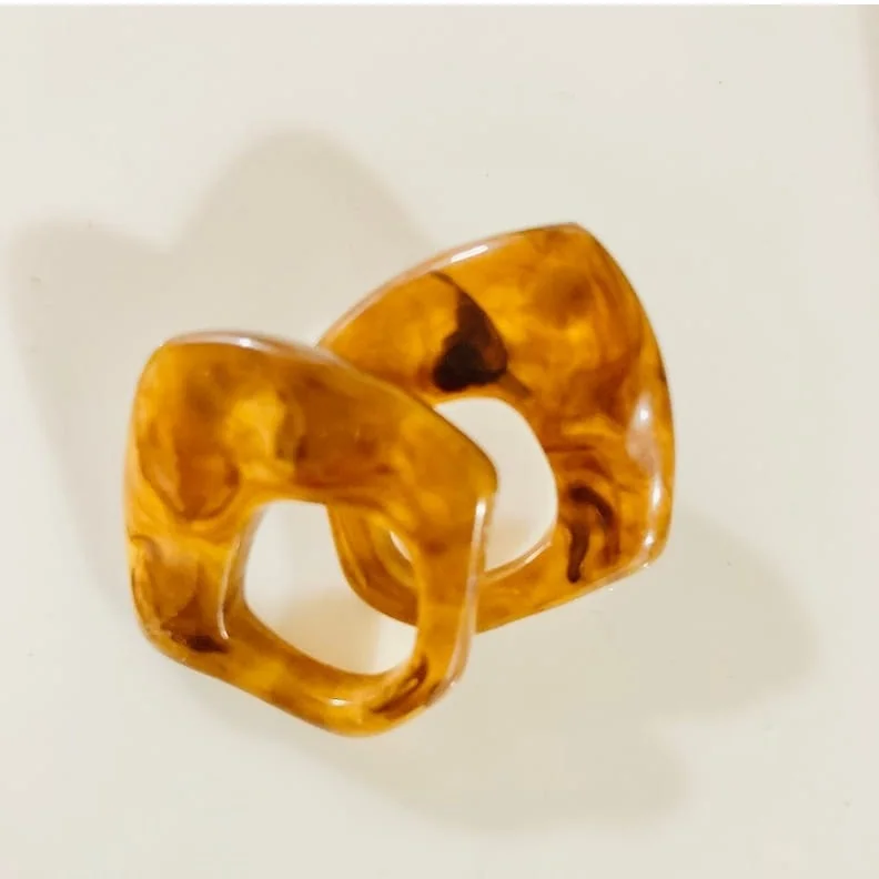 Wholesale customized Best quality  handcrafted high polished  beautiful  colorful fashion   resin ring for women from India