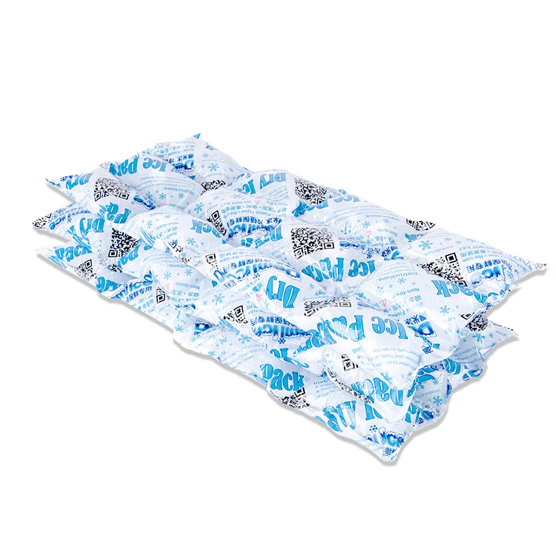 4*6cells Sheet Seafood Food Delivery Packaging Ice Pack Sheet Absorption Water Fabric Freezer Dry Ice Cold Packs