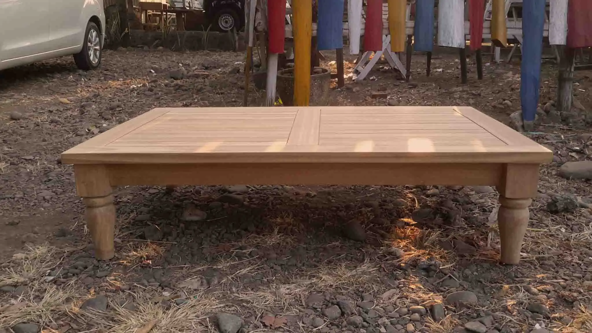 Teak Wood Outdoor Table modern furniture Garden Coffee Table for Outdoor Sofa