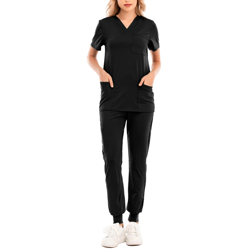 Wholesale high quality new fashion medical scrubs nurse uniform for women surgical uniform hospital clothing nursing suit set