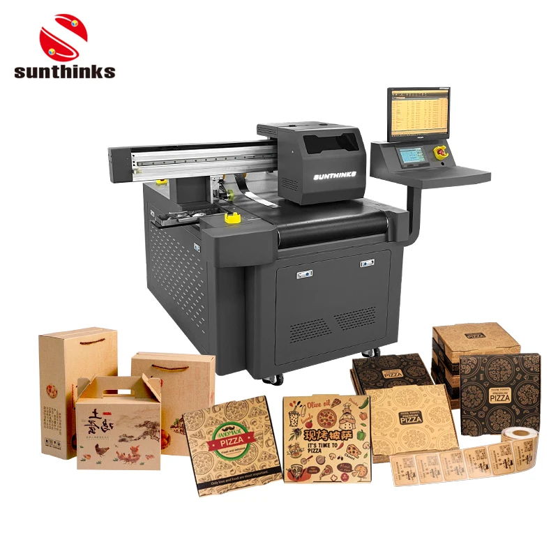 Sunthinks A3 Size Paper Bags Printer Small Corrugated Box Printer 30cm Mini Digital Single Pass Printer 12in Printing Machine