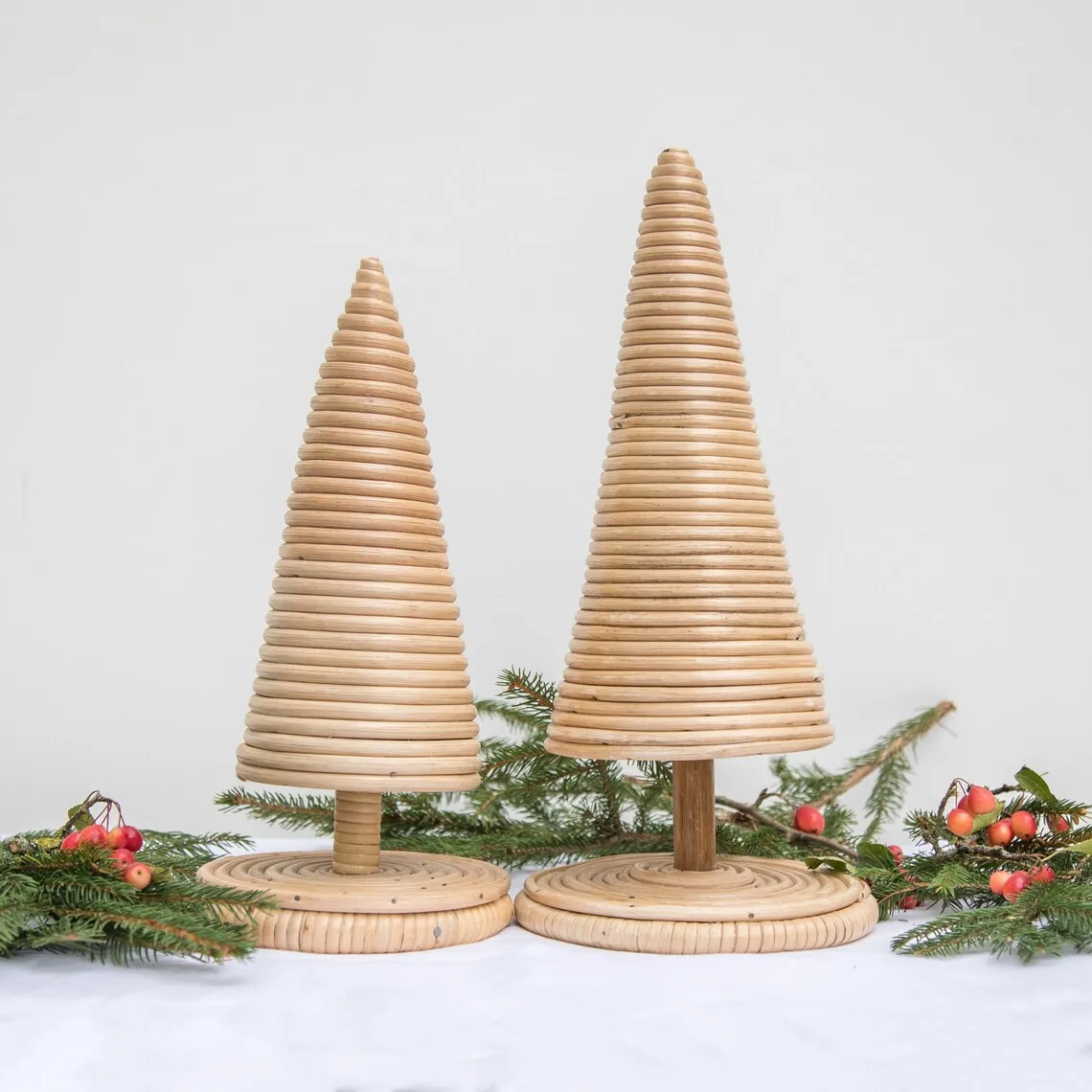 Rattan sleigh basket reindeer Christmas decoration out door Noel holiday decorations unique ornament