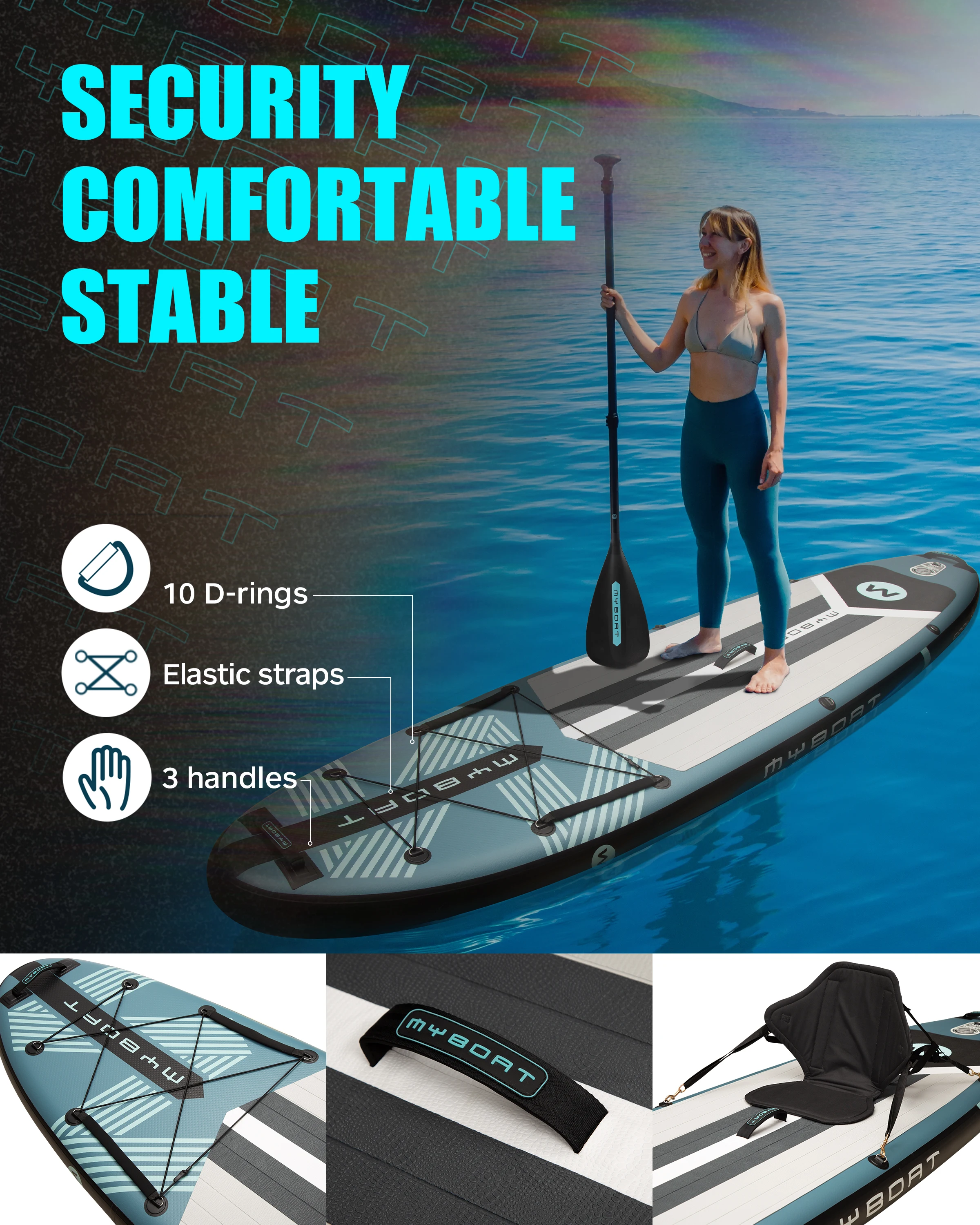 Myboat series new design weihai factory whole sale hot selling high quality OEM ODM inflatable sup board stand up paddle board