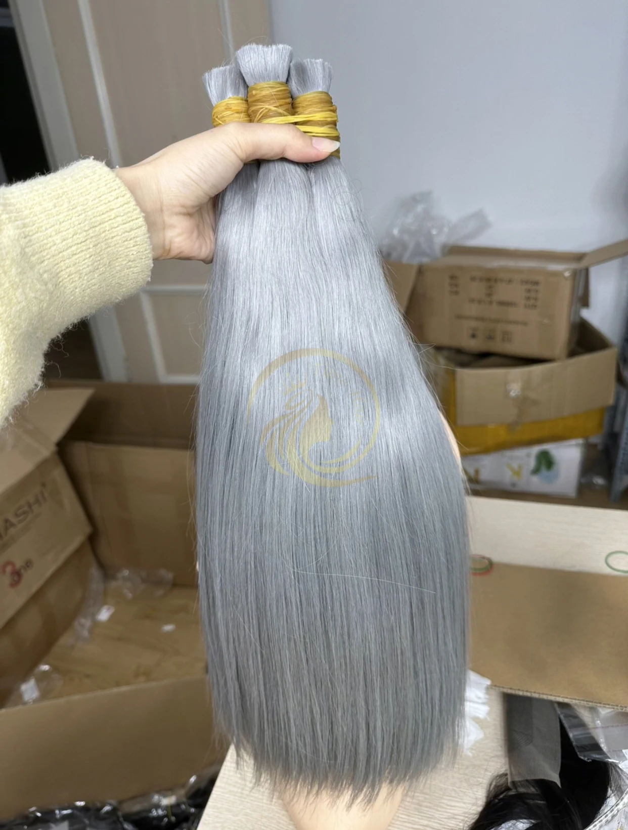 Wholesale Double Drawn Cuticle Aligned Virgin Raw Straight Remy 100% Human Hair Bulk From Vietnam