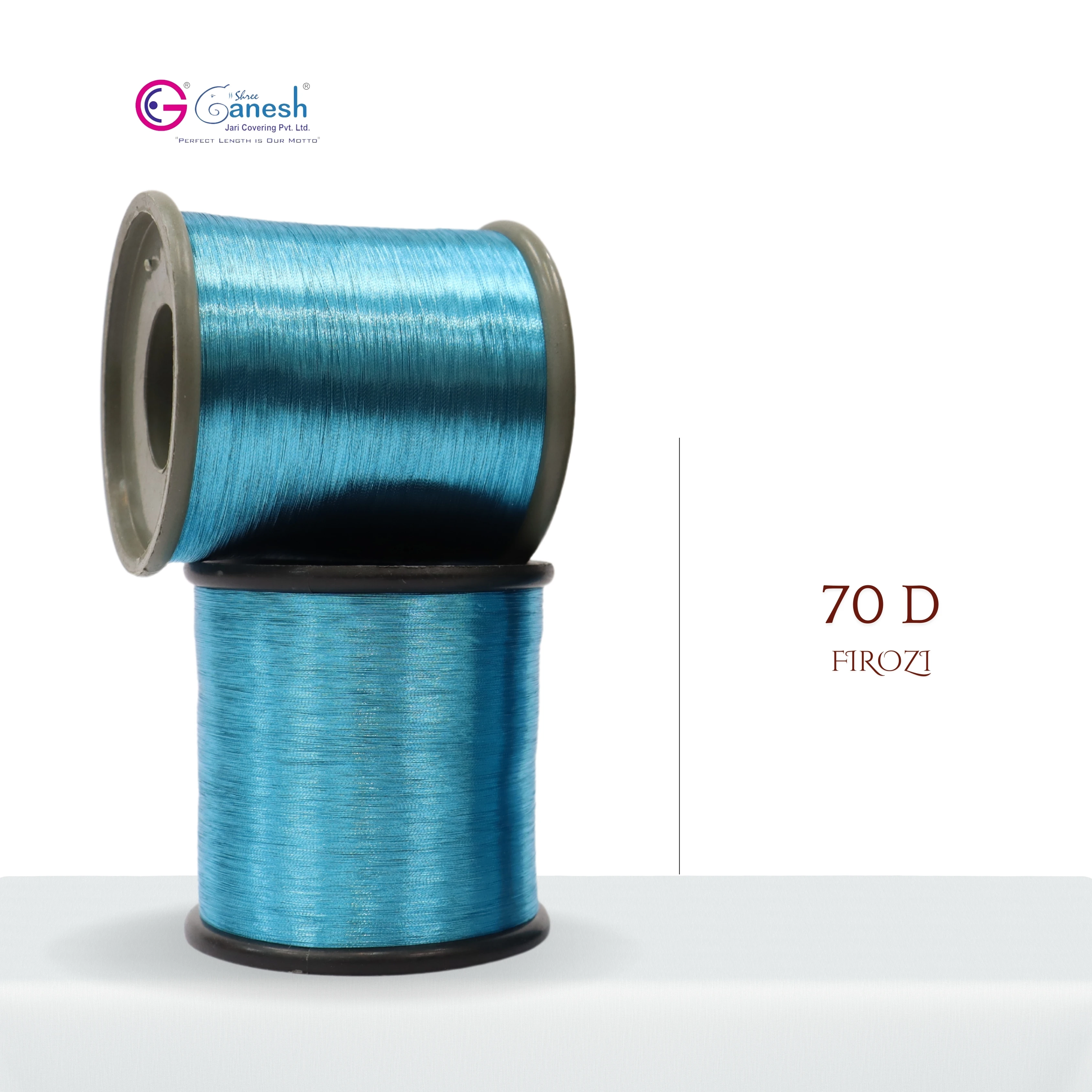 Lurex Registered High Tenacity Kasab Jari Embroidery Yarn Metallic Firozi Polyester Yarn Hand Knitting Weaving Flora Jari