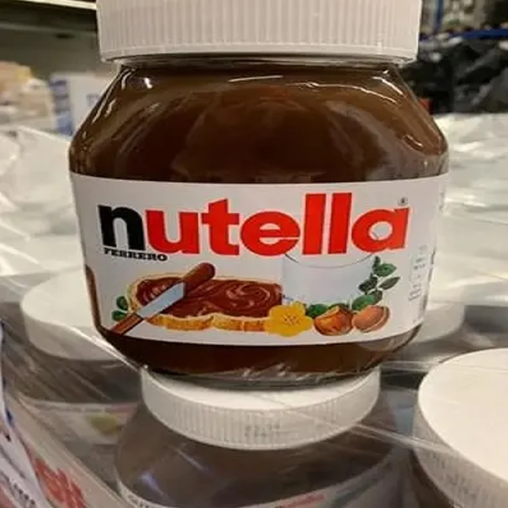 Высококачественная стеклянная банка Nutella с какао-молочным Лесным Орехом и шоколадом