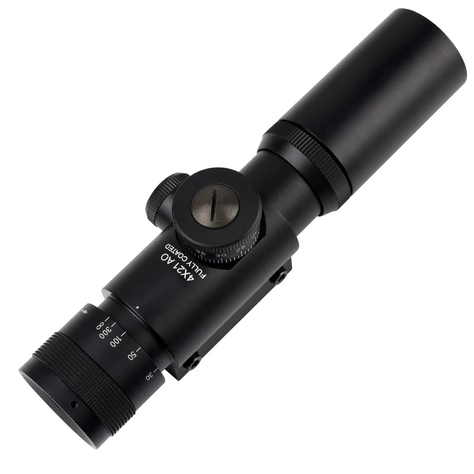 Optical Sight 4x21AO Shooting Compact Scope Adjustable Shockproof Sights for hunting