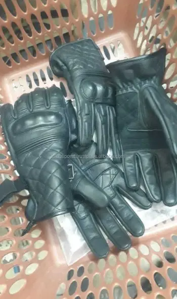 Custom Design Classic Leather Motorcycle Protective Gloves/Motorcycle Cafe Racer Gloves/Custom Motorbike Gloves With Custom Logo