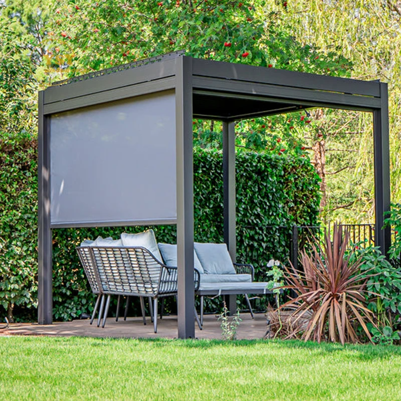 Garden Pergola Motorized Louver Waterproof Bioclimatique Pergolas And Gazebos Outdoor