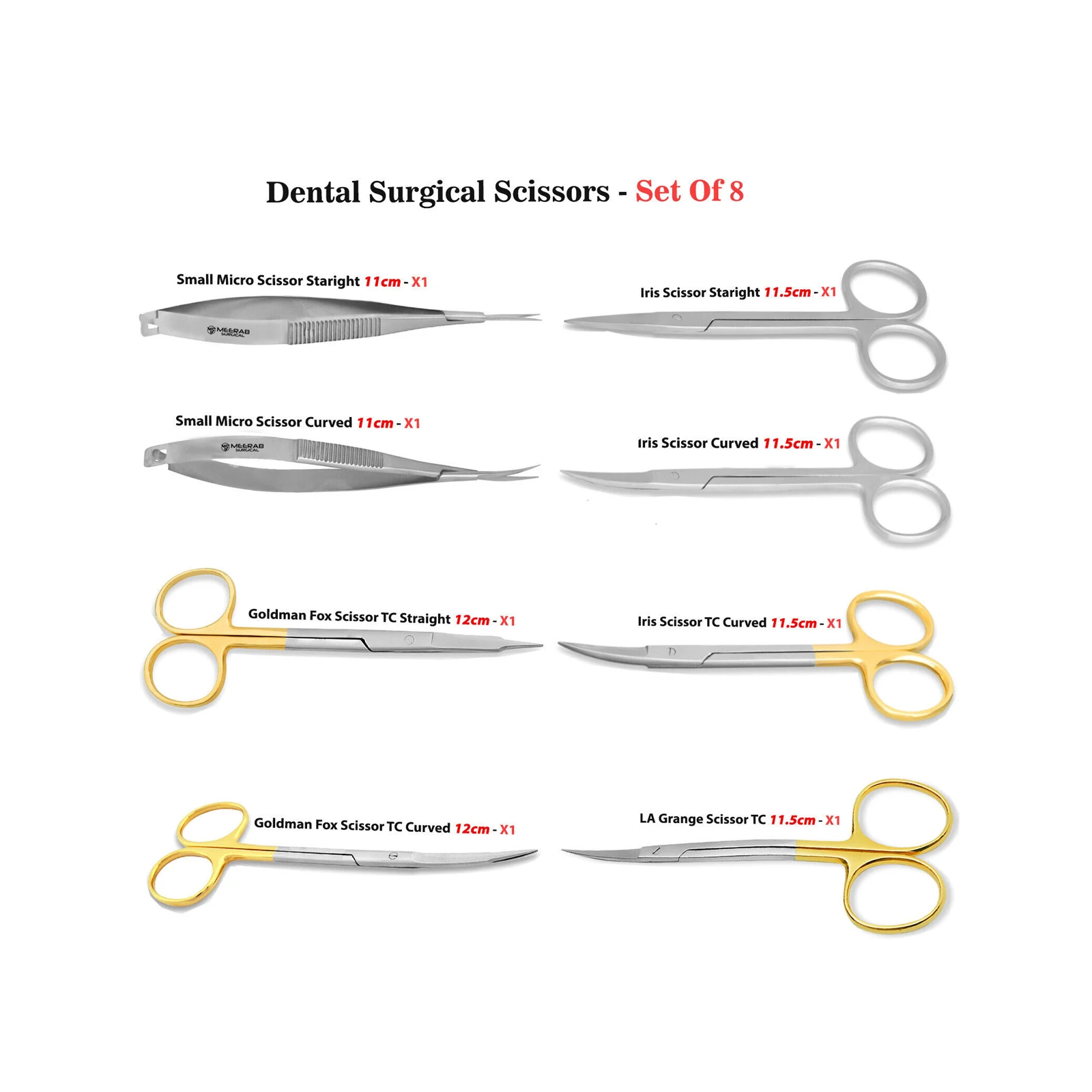 HOT SALE MEERAB Dental Surgical Scissors Tissue Dissecting Micro Suture Dissecting Scissors CE APPROVED