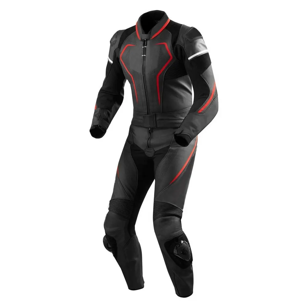 Black breathable Custom Motorbike Suit Men Adult Waterproof Leather Motorcycle Suit For Safety Wear
