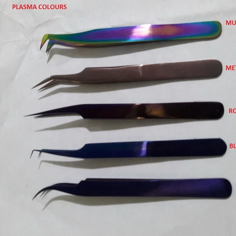 New Professional Eyelash Extension Personalised Sharp Point Volume Facial Tool Stainless Steel Lash tweezers at low price