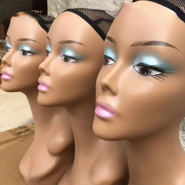 Hot Sale Cosmetology Manikin Head Female Dolls Makeup Practice Training Head Bald Mannequin Head Without Hair
