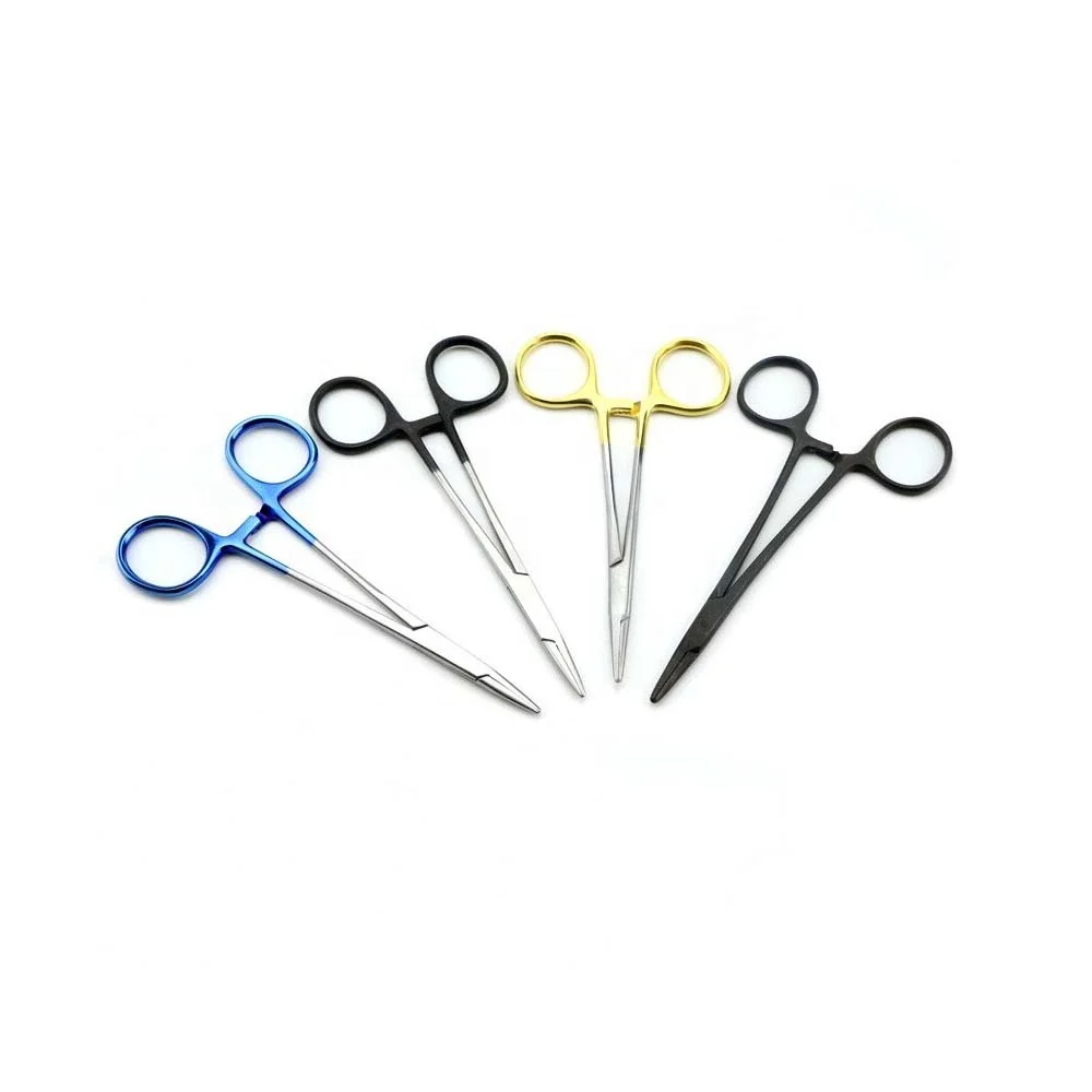 gold handle TC inserts needle holder forceps double eyelid suture embedding surgical tools needle holder pliers