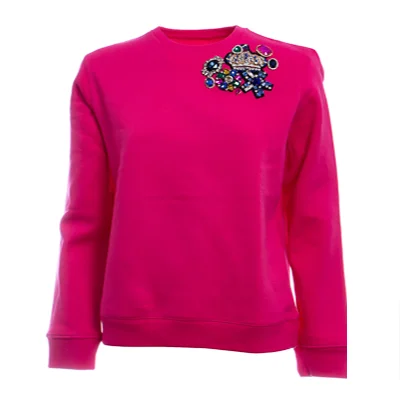 Лучший итальянский поставщик дизайнерские женские розовые хлопковые свитера с уникальным применением для модной женщины