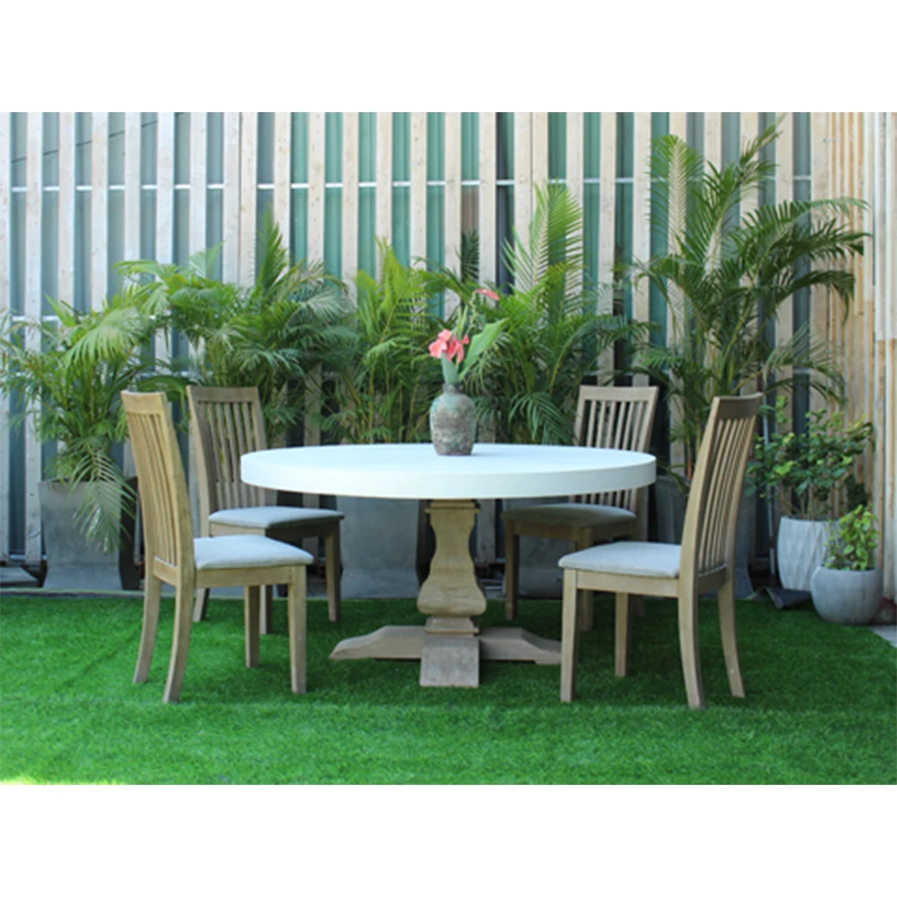 Высококачественный современный дизайн обеденный стол большого размера с мраморным эффектом для дома и сада наружного использования ручной работы во Вьетнаме