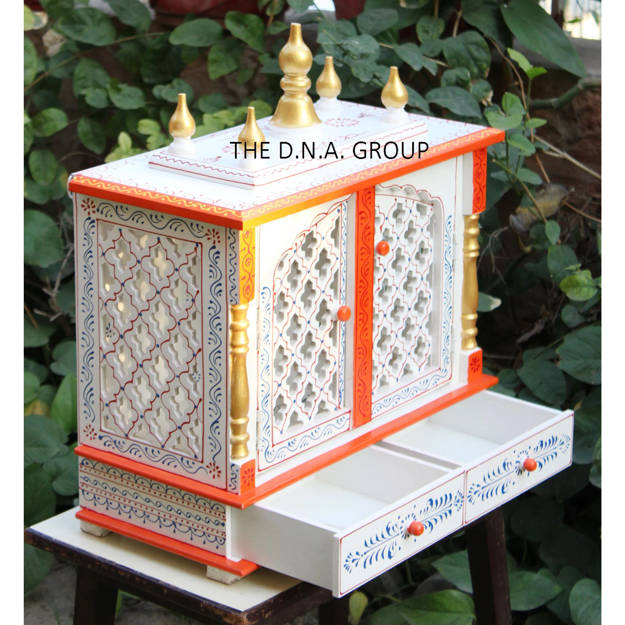 Ручная роспись индуистский деревянный храм Песочник мандир домашний Настенный декор ручная работа дерево