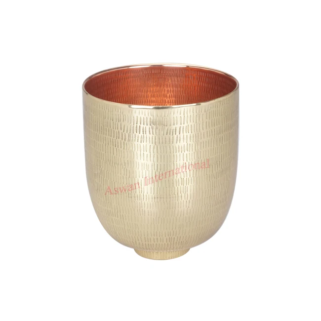 Brass  Candle Jars Copper Finished  Containers scented Soy Wax Customize logo candle tins handcrafted from India