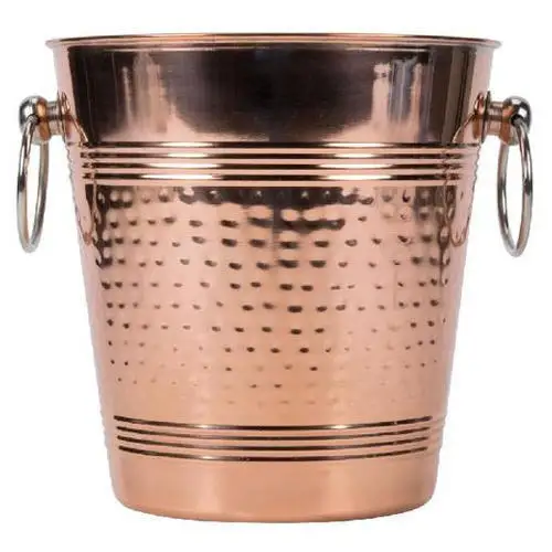 Pure Copper Double Wall Wine Bottles Chiller Champagne Ice Bucket Wine Bottle Holder Champagne Coolers & Wine Chillers