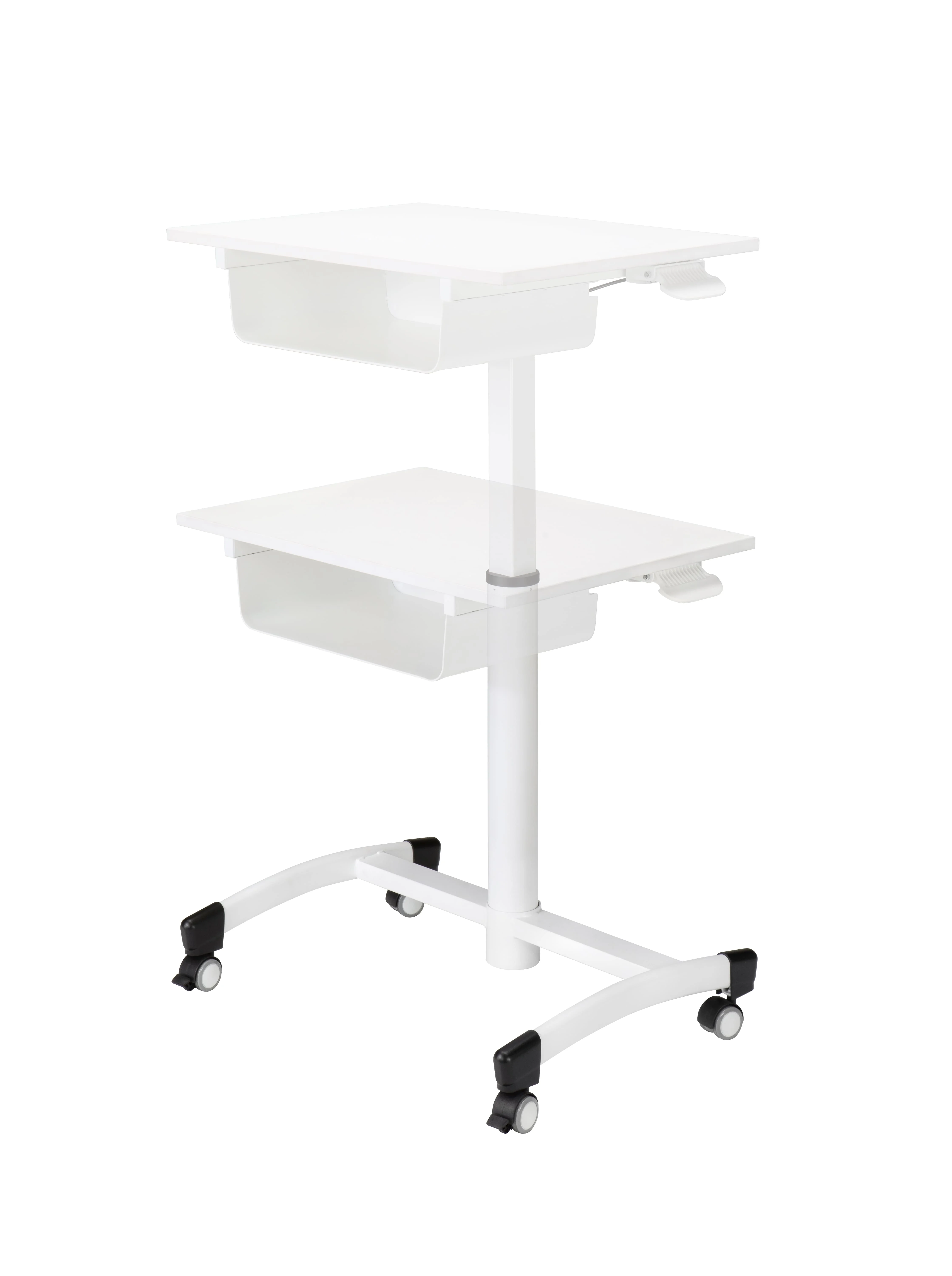 Height Adjustable Desk Training Desk with Storage Drawer on Wheels for School Office Use