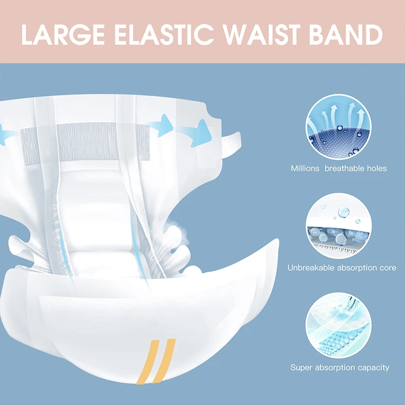 AWIBI Private Label Baby Tape Diaper Windeln Free Sample A Grade Eco Friendly Baby Diaper High Quality Nappy