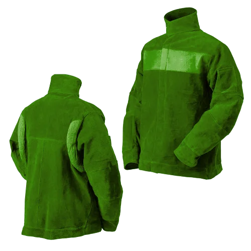 Cowhide Split Leather Safety Wear Heat Resistant Flame and Spark Welding Jacket Welding Suit for Industrial Work Protection