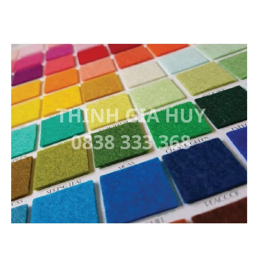 Sustainable Breathable Punched 100% Polyester Waterproof Premium Garment/Tennis Materials Needle Plain Texture Felt from Vietnam