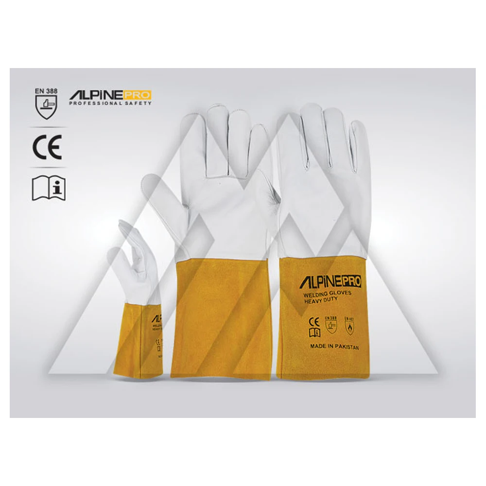 High Quality New Arrival Double Palm Cow Split Red Welding Glove Palmed /Hand Protection Leather Welding Glove