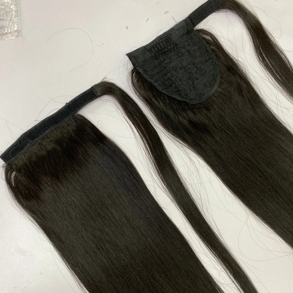 Pony tail bonestraight hair product made by 100% Vietnamese  human hair weaves bundle human hair wigs