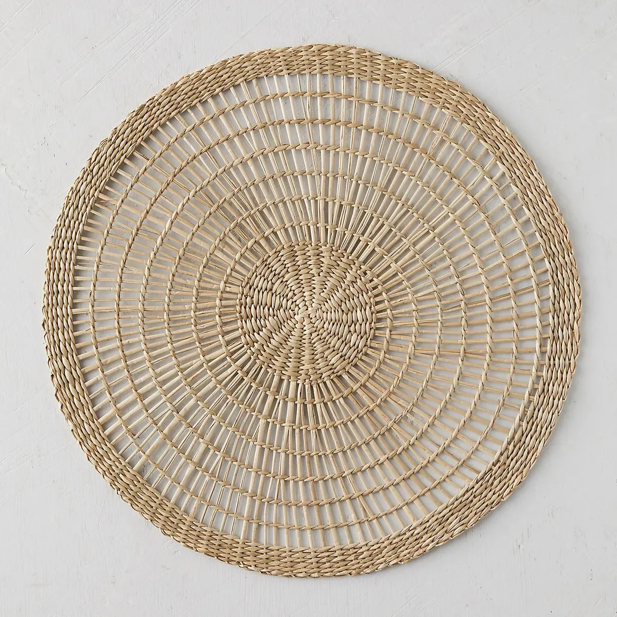 Rattan Place Mats Disposable Tablecloth Customized OEM Natural Color Luxurious Style Tablecloth New Style Seagrass placemat