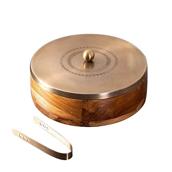 Hand Engraved Design Food Serving Pot Multi Functional High Quality Casserole Server Pot For Roti Storage Pot