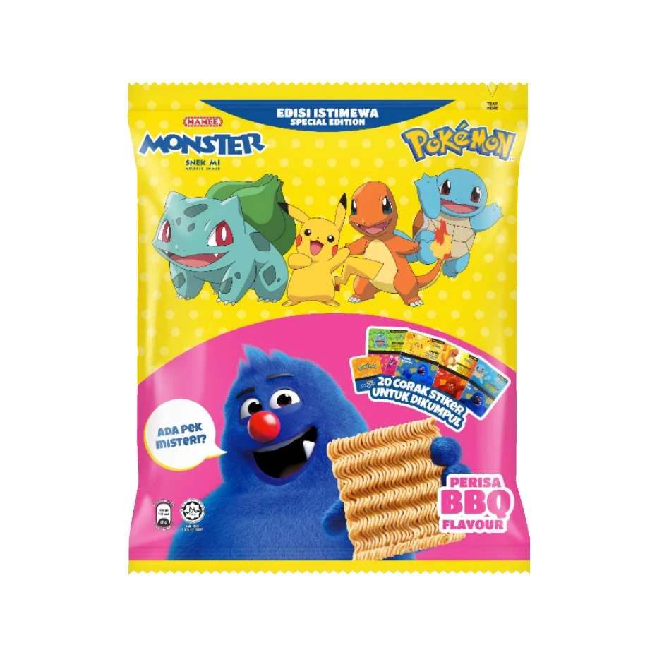 Mamee Monster Family Pack BBQ 25g x 8s x 10 pkt