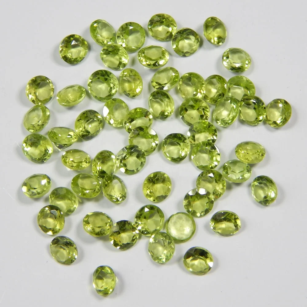 Натуральный Перидот свободная круглая огранка 4 мм драгоценный камень для изготовления ювелирных изделий без просверления незакрепленный высокого качества натуральный