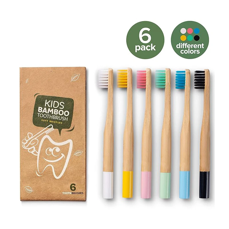 Adults Children Bamboo Toothbrush Biodegradable Oem Color Brush Eco Friendly 100% Natural wood tooth brush