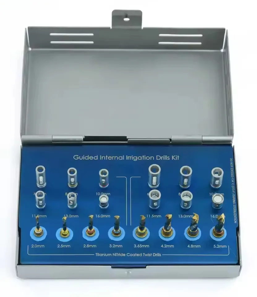 Дрели для внутреннего орошения с зубным имплантатом набор из хирургической нержавеющей стали
